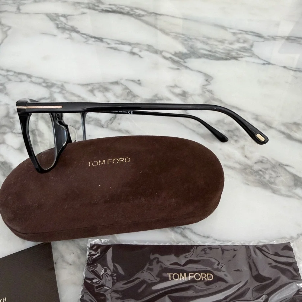 Tom Ford TF5672-F-B Eyeglasses Women's Black Full Rim 54-18/140